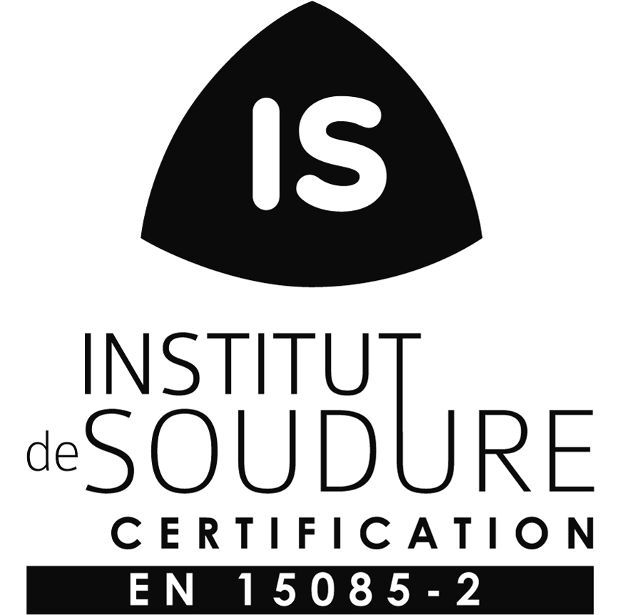 Logo de l&rsquo;Institut de Soudure &ndash; Certification EN 15085-2 pour la qualit&eacute; des assemblages soud&eacute;s ferroviaires.
