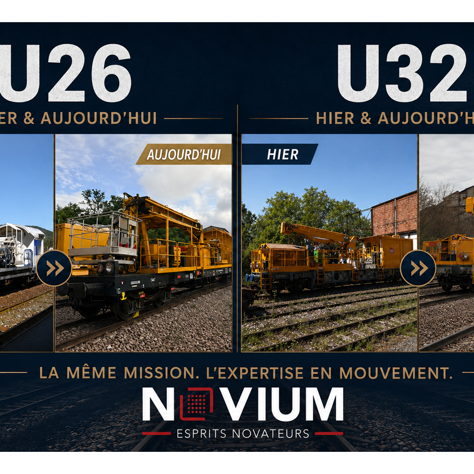 Comparaison avant et après rétrofit des nacelles ferroviaires U26 et U32 accompagnées par NOVIUM.